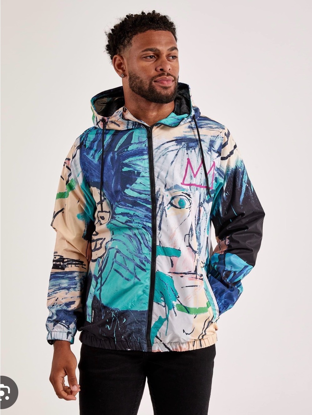 Members Only Jean-Michel Basquiat Hooded Windbreaker
